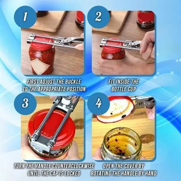 Stainless Steel Adjustable Jar Opener